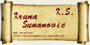 Kruna Šumanović vizit kartica